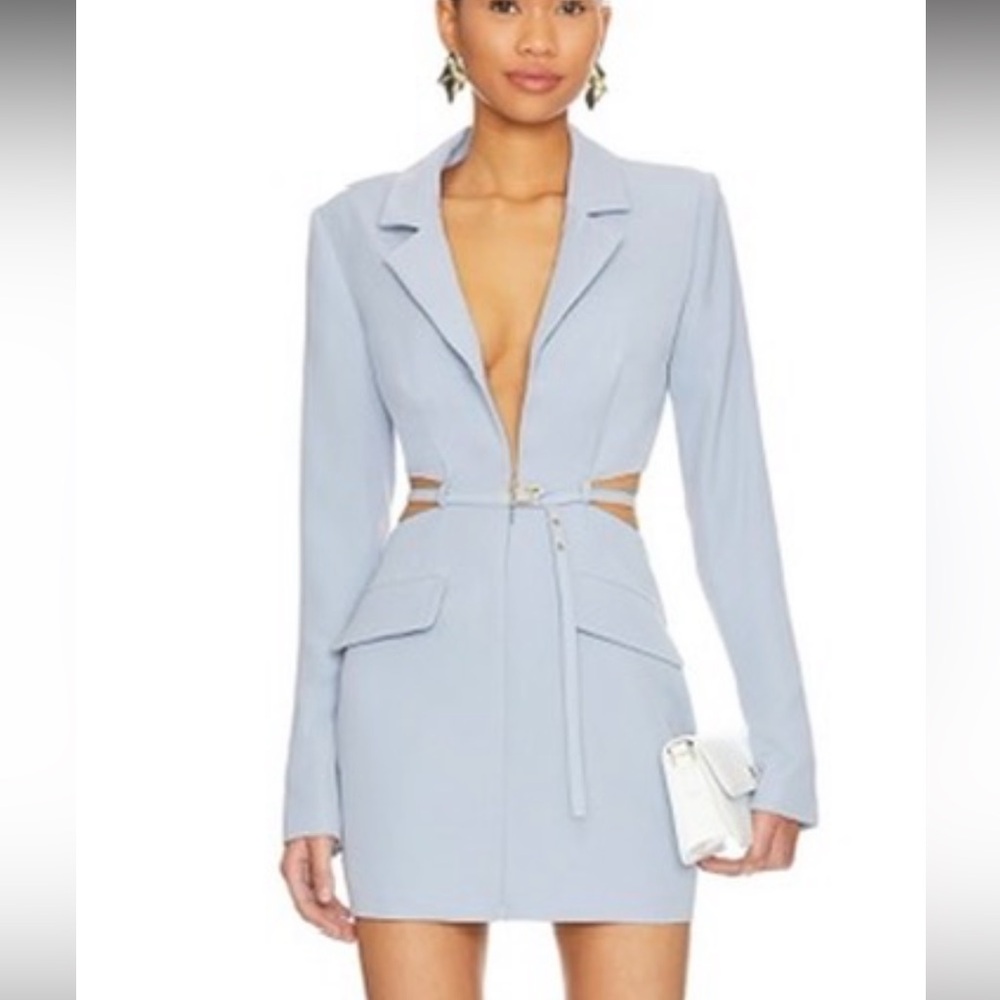 Lovers + Friends Light Blue Long Sleeve Dress